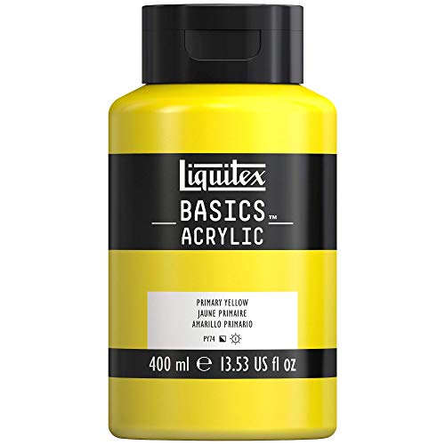 Liquitex BASICS Acrylic Paint, 400ml (13.5-oz) Bottle, Primary Yellow