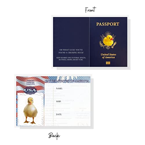 Passport Cruising Ducks Tag for Cruise Ship Game Attach to Rubber Sailing Ducks | 30 pk | Large 4 x 3” Hole Punch and Fold DIY Cruise Line Carnival Royal Caribbean What Luck You Found a Cruising Duck