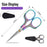 Small sharp scissors-Glexal 5 Inch Precision Scissors-2 pack,razor Sharp Blade Shears for craft embroidery sewing school office cutting