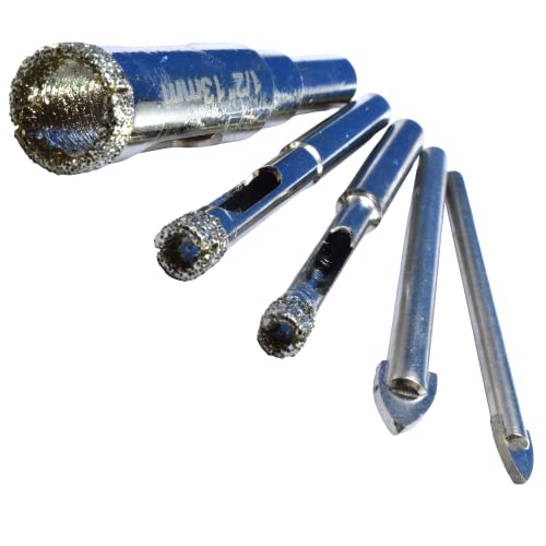 Glass Cutters Tools for Stained Glass and Thick Glass Drill Bit Set for Glass Lamp Bottles Glass Hole Bits Have Guides to Simplify Drilling Holes in Glass Bottles and Drilling Holes in Glass Blocks