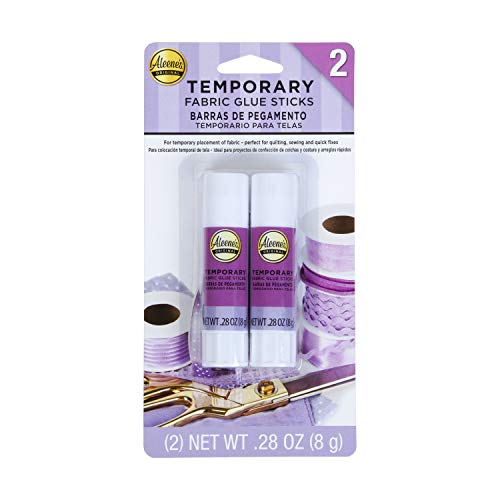Aleene's Temporary Sticks 2 Pack, Quilting, Sewing Project Glue, Quick Fabric Fixes