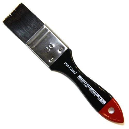 da Vinci Oil & Acrylic Series 5040 Top Acryl Paint Brush, Flat Mottler Red/Brown Synthetic with Plainwood Handle, Size 30