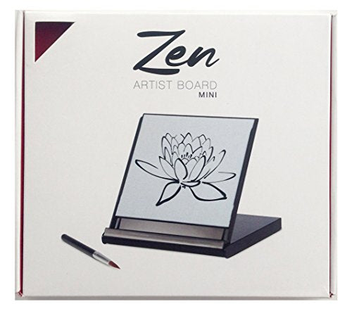 Zen Artist Board Mini, Paint with Water Relaxation Meditation Art, Relieve Stress, Small Travel Size Magic Drawing Watercolor with Brush