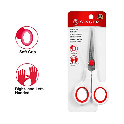 SINGER 00448 5-1/2-Inch Sewing Scissors with Comfort Grip