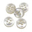 YaHoGa 20 Pieces 10mm (2/5 inch) Genuine White Mother of Pearl Buttons for Shirts with 4.0MM Thickness White MOP Shirt Buttons (10MM)