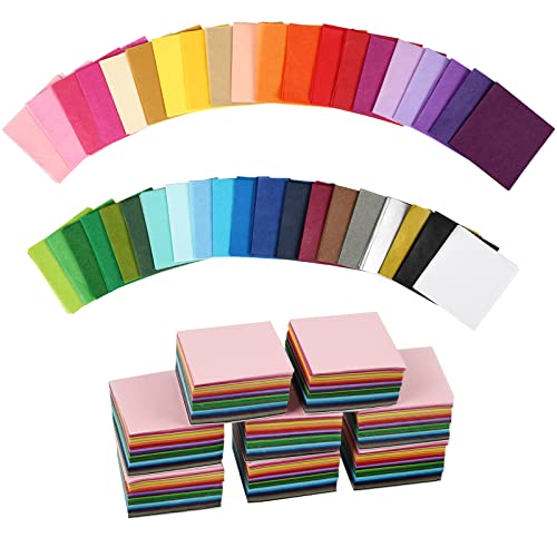 8000 Pcs 2 Inch Tissue Paper Square for Crafts, 40 Assorted Colored Tissue Paper, Craft Tissue Paper Bulk for Art Projects, Collage, Suncatchers, Scrapbooking - Non-Bleeding