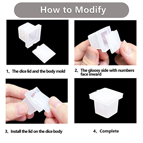 7 Shapes Dice Molds for Resin, with Silicone Treasure Storage Box Mold Dice Box Mold Polyhedral Dice Mold Dice Making Mold for Epoxy Resin Casting Table Board Game