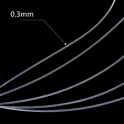 BENECREAT 100m 0.3mm Fishing Nylon Beading Thread Wire for Hanging, Bracelet and Jewelry Making