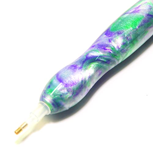 Diamond Art Pen, Diamond Painting Pen, Diamond Art Painting Accessories Tool Kit Drill Pen for Adults, 5D Resin Diamond Art Drill Pen Stylus Tips Placers Heads and Wax, Rhinestone Picker Orchid