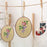 guofa 5Pieces 5.3 inch Oval Embroidery Hoops - Resin Decorative Cross Stitch Hoop Set, Imitated Wood Embroidery Oval Hoops Display Art Craft Hanging Decoration