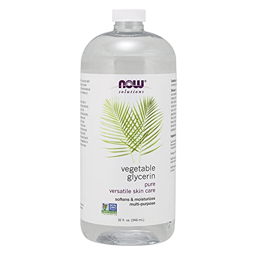 NOW Solutions, Vegetable Glycerin, 100% Pure, Versatile Skin Care, Softening and Moisturizing, 32-Ounce