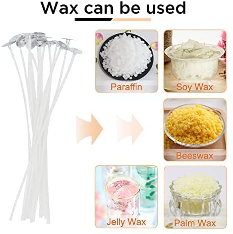 PXBBZDQ Wicks for Candle Making,100pcs Cotton Candle Wicks (lx Wicks), 8in Low Smoke Pre-Waxed Candle Wick (Slow Burning Wicks),Premium Candle Making Supplies