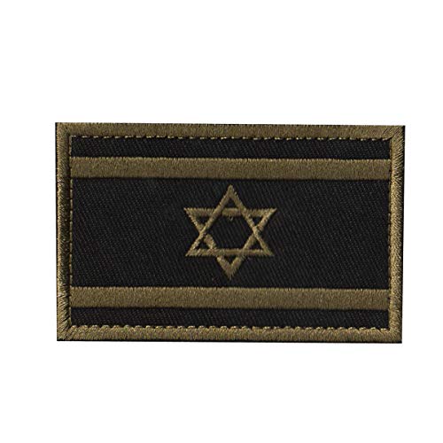 Israel Flag Tactical Military Armband Patch Embroidered 2x3 Moral Jewish Star of David Sew On Israeli National Emblem Country's Flag Patches (ArmyGreen)