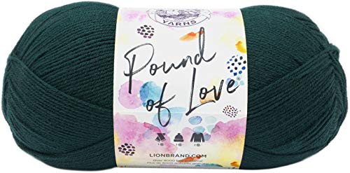 Lion Brand Yarn 550-131 Pound of Love Yarn, Hunter Green