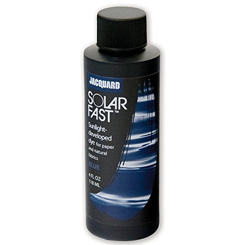 Jacquard SolarFast Dye - 4oz - Blue - Create Remarkably Detailed Photographs, Photograms, and Shadow-Prints on Paper or Fabric - Made in USA