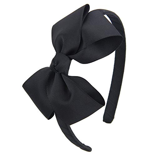 7Rainbows Fashion Cute Black Bow Headband for Girls Toddlers.