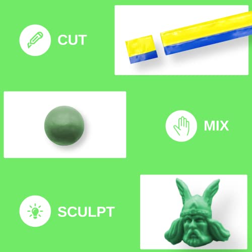 Bluewolf Labs Green Stuff Putty - 24 Inches - Epoxy Putty for Miniatures, Sculpting, and Modeling - Original Kneadatite Greenstuff Putty