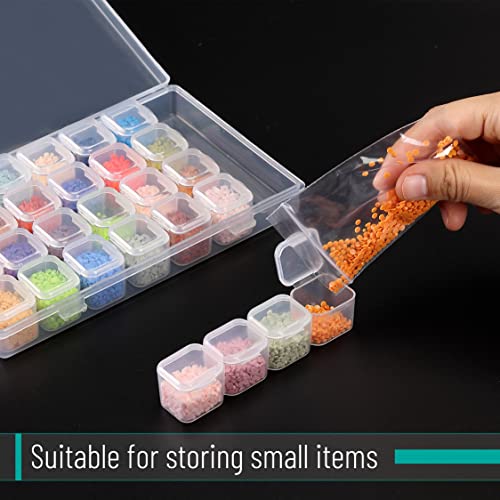 Mr. Pen- Diamond Painting Storage Containers, 28 Grids, 2 Pack, Bead Storage Containers with 160pcs Label Stickers, Diamond Art Storage Containers, Bead Box, Diamond Painting Organizer