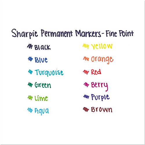 Sharpie 30001 Fine Point Permanent Marker Black Dozen