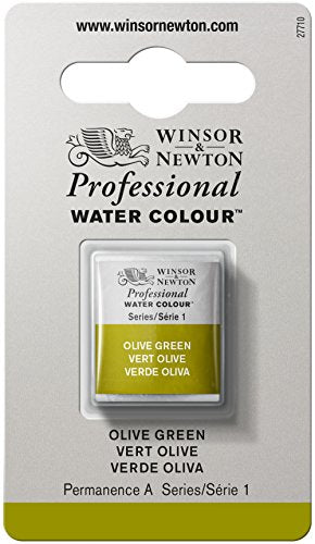 Winsor & Newton Professional Watercolor, Half Pan, Olive Green