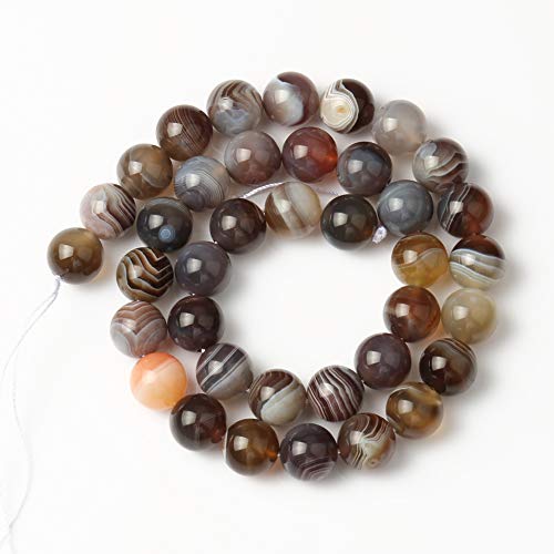 Yochus 10mm Botswana Sardonyx Agate Gemstone Round Loose Beads Natural Stone Beads for Jewelry Making