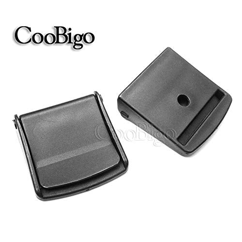 5pcs 2" (50.5mm) Webbing Cam Buckles Plastic Black Toggle Clip Backpack Straps FLC011-A6