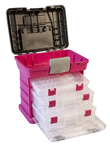 Creative Options 1363-85 Grab N' Go Rack System with Two No.2-3630 Deep Pro-Latch Organizers and One No.2-3650 Organizer, Magenta/Sparkle Gray,Medium