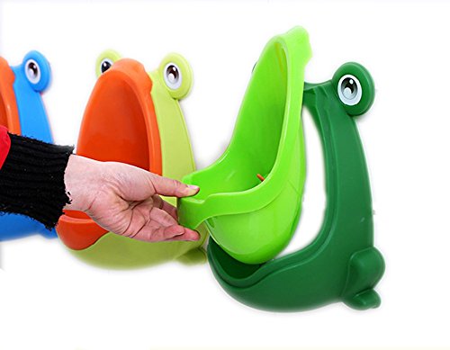 Foryee Cute Frog Potty Training Urinal for Boys with Funny Aiming Target - Blue