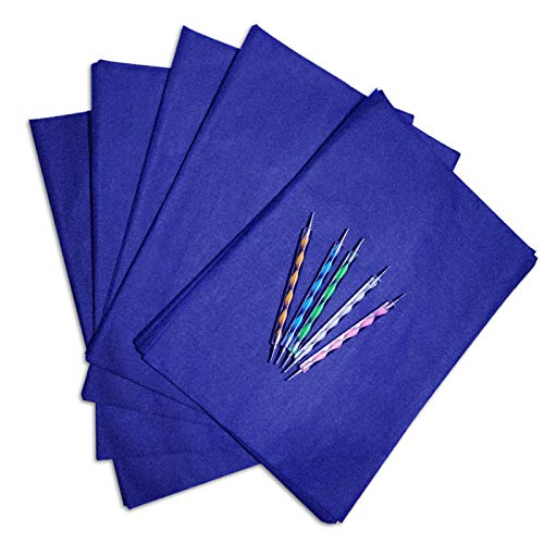 100 Sheets Carbon Transfer Paper,Blue Carbon Copy Paper Tracing Paper with 5pcs Double-end Embossing Stylus for Wood,Paper,Canvas and Other Art Surfaces (8.3 x 11.7 inch)