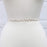 Yanstar Silver Rhinestone Wedding Belt Bridal Belt Sashes with White Ribbon for Prom Bridesmaid Dress