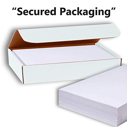 Hamilco White Cardstock Thick Paper - Blank Index Flash Note & Post Cards - Greeting Invitations Stationery 5 X 7" Heavy Weight 80 lb Card Stock for Printer - 100 Pack