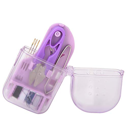 Christmas Carnival Sewing Tools Kit Mini Exquisite Sewing Travel Kit, Sewing Kit Box, Home Use(Purple)