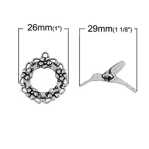 JGFinds Flower and Hummingbird Bracelet Toggle Clasps - 10 Sets of Silver DIY Jewelry Making Supplies, Bracelet Clasp, Sweater Barrel Toggle Closure or Connector