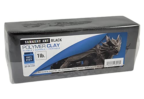 Sargent Art Polymer Baking Clay, Black