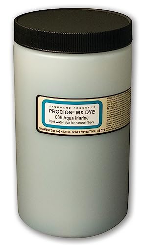 Jacquard Procion Mx Dye - Undisputed King of Tie Dye Powder - Aquamarine - 1 Lb - Cold Water Fiber Reactive Dye Made in USA
