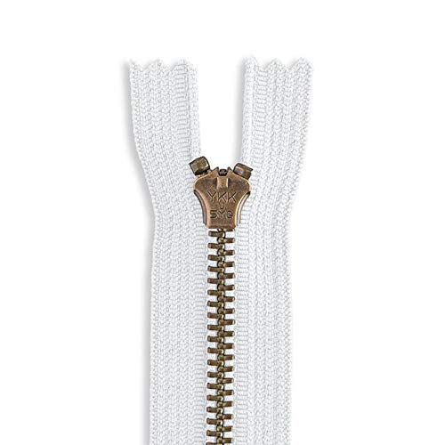 Metal Zipper White Zipper 11 inch Heavy Duty Zippers 11” Separating Zippers for Sewing Craft Zippers