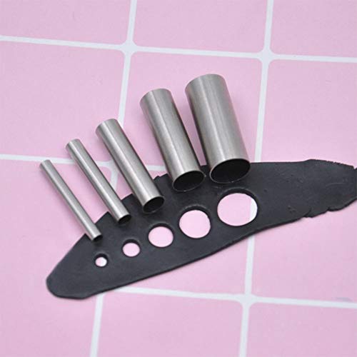 Clay Cutters,7Pcs Hole Hollow Punch Cutter Set Stainless Steel Indentation Round Circle Shape Cutters Mold Ceramics Dotting Baking Mold Cutter Punch Tools for Clay Pottery Craft with Storage Case(B2)