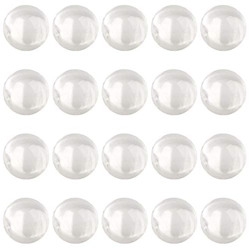 20 Pack - Quartz Pearl Beads Balls, 6mm OD Clear Quartz Pearls