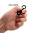 BIKICOCO 1'' Swivel Trigger Push Gate Snap Hook Lobster Claw Clasp Spring Loaded Clip, Flat-D-Ring Ended, Black - Pack of 10