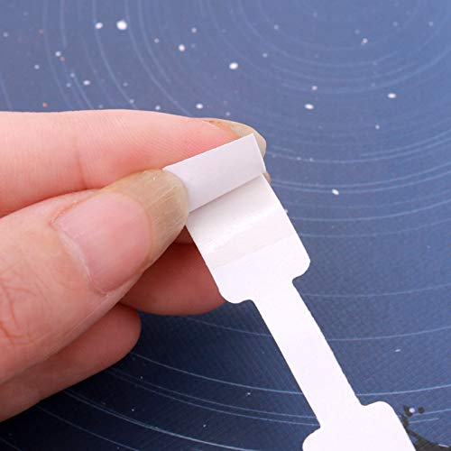 GBSTORE 100 Pcs White Blank Jewelry Price Tags Stickers,Self-Adhesive Rectangle Shape Ring Sticker Hangtags for Necklace Ring Bracelet Price Label Display,2.36 x 0.47 inch
