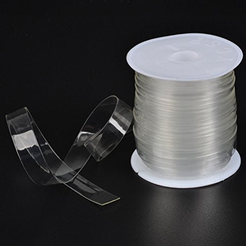 TIMESETL Clear Elastic Strap 3/8"(11yards) Clear Elastic for Sewing Lightweight Invisible Stretchy Transparent Elastic for DIY Bra Lingerie Swimwear