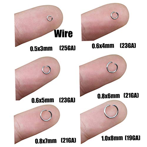 2000 pcs Very Small 0.5x3mm Stainless Steel Split Rings Open Jump Ring Connector Rings for Jewelry Making Necklaces Bracelet Earrings Keychain DIY Craft (11673)