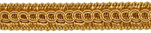 DÉCOPRO 13.5 Yards of 1/2 inch Basic Trim Decorative Gimp Braid, Style# 0050SG Color: Gold - C4, (41 Ft / 12.5 Meters)