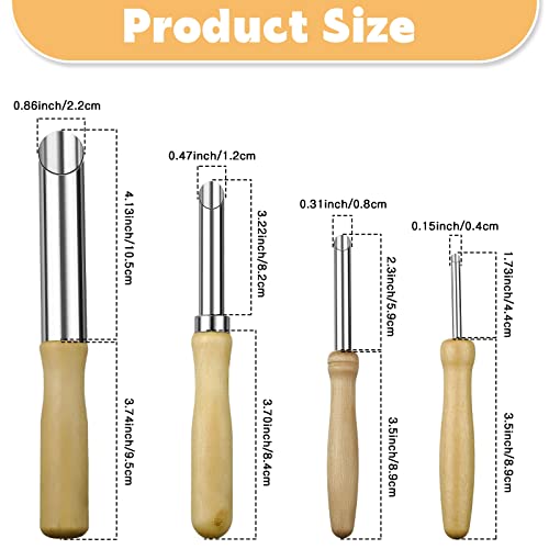 5 Pcs Pottery Clay Tools Set Includes Wood and Wire Bevel Cutter and 4 Pcs Circular Clay Hole Cutters Clay Trimming Tool Pottery Angle Cutter Pottery Tools Hole Cutter for Pottery Ceramics Sculpting