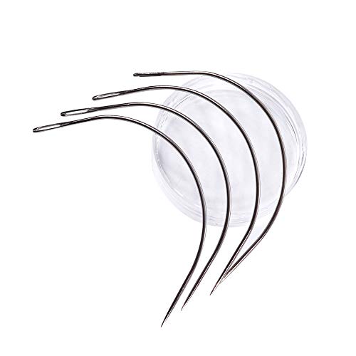 82 Pcs Wig Making Needles Wig T Pins C Curved Needles I Type J Type Hair Weave Needles Knitting Needles for Sewing Wig Making Hair Extensions Modelling Crafts