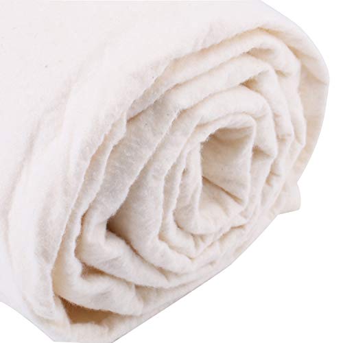 Tosnail Pack of 2 Sheets 45-Inch x 60-Inch Soft Natural Cotton Batting for Quilts, Craft and Wearable Arts