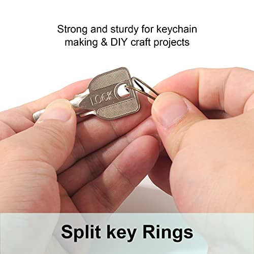 100PCS Split Key Rings Bulk for Keychain and Crafts Keychain Rings (Mixed Color 25mm)