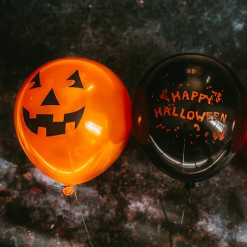 Orange Latex Pumpkins Balloons - 12" (Pack of 6) - Perfect for Halloween Parties