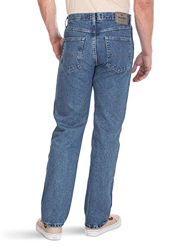 Wrangler Authentics Men's Classic 5-Pocket Regular Fit Cotton Jean, Stonewash Mid, 33W x 32L