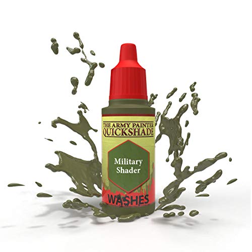 The Army Painter Military Shader Quickshade - Non-Toxic Lightly Pigmented Water Based Wash Paint for Tabletop Roleplaying, Boardgames, and Wargames Miniature Model Painting